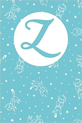 okumak Z: Letter Z Journal, Cats In Space, Personalized Notebook Monogram Initial, 6 x 9