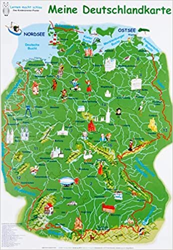 okumak Meine Deutschlandkarte: Lernposter, 32 x 46 cm, glänzend, 300g