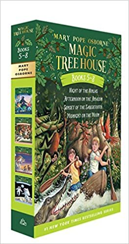 okumak Magic Tree House Books #5-8: Night of the Ninjas/Afternoon on the Amazon/Sunset of the Sabertooth/Midnight on the Moon (Magic Tree House (R))
