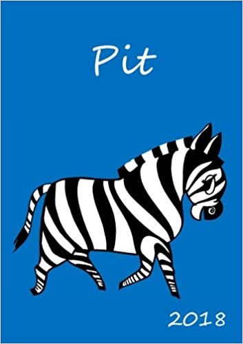 okumak 2018: personalisierter Zebra-Kalender 2018 - Pit - DIN A5 - eine Woche pro Doppelseite