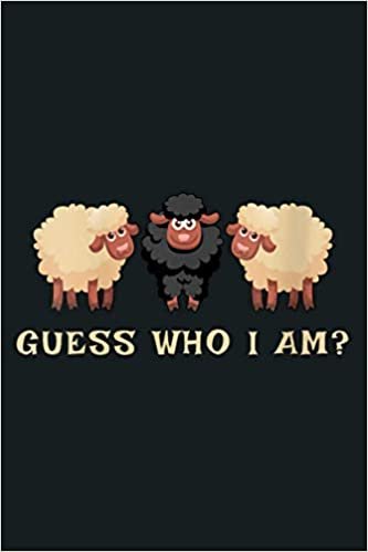 okumak Womens Guess Who I Am Sheep Funny Animal Gift Farm Farmer Retro V Neck: Notebook Planner - 6x9 inch Daily Planner Journal, To Do List Notebook, Daily Organizer, 114 Pages
