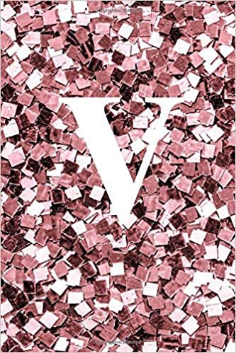 okumak V notebook: Sequin pink notebook, Monogram notebook/journal. letter V personalized notebook/journal/dairies for writing and taking notes .notebook for ... for girls .glossy finish 6×9 inches 120 pages