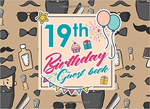 okumak 19th Birthday Guest Book: Birthday Party Guest Book, Guest Registry Book, Guest Book For Any Occasion, Happy Birthday Guest Book, Cute Barbershop Cover: Volume 85