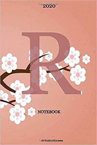 okumak R : Monogram Initial A Notebook for Women and Girls , Japanese Flowers in Pink color (6 x 9): R : College Ruled Notebook. Pretty Personalized Medium ... for Writing &amp; Note Taking for Girls and Women