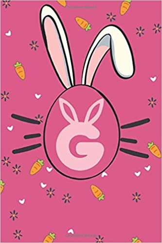 okumak G: Letter G Initial Monogram Notebook - Easter Bunny ears Personalized Notebook Journal Monogram Initial - Easter Gift For Girls Boys Women Men Kids - ... for Girls and Women Kids -Cute Bunny Notebook