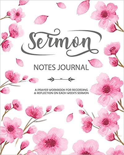 okumak Sermon Notes Journal: Christian Workbook To Record, Remember And Reflect, Scripture Religious Weekly Church Large Notebook Reflections and Inspirations Bible Study Journal for Girl and Woman