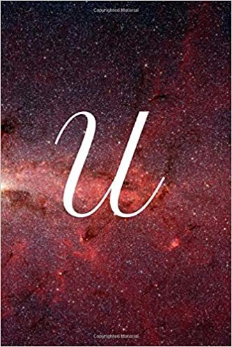 okumak U: Blank Lined Writing Journal Notebook With Monogram For Men Or Women (Milky Way Galaxy)