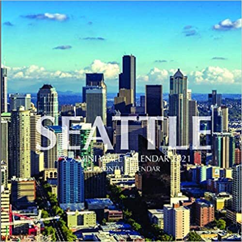 okumak Seattle 7 x 7 Mini Wall Calendar 2021: 16 Month Calendar