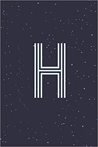 okumak H: Letter H Initial Monogram Notebook - Space Monogrammed Blank Lined Note Book