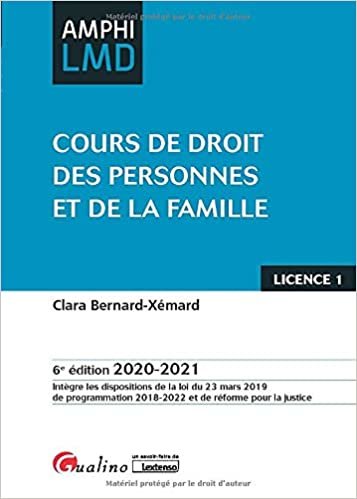 okumak Cours de Droit des personnes et de la famille (2020-2021) (Amphi LMD)