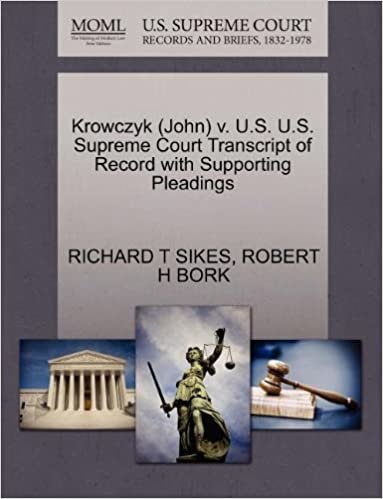 okumak Krowczyk (John) v. U.S. U.S. Supreme Court Transcript of Record with Supporting Pleadings
