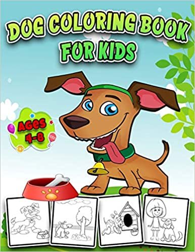 okumak Dogs Coloring book for kids Ages 4-8: Cute Dogs Coloring pages for kids