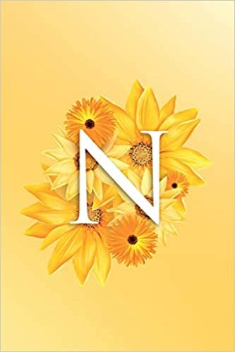 okumak N: Modern, stylish, decorative and simple floral capital letter monogram ruled notebook, pretty, cute and suitable for all: men, women, girls &amp; boys. ... learning. 100 lined pages 6 x 9 handy size.