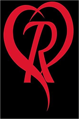 okumak Monogram Initial Letter R Adorable Heart Red and Black:: In My Heart letter initial Personalized Name Letter R, Cute funny gift for Girlfriend ... for Home School College for Writing Notes.