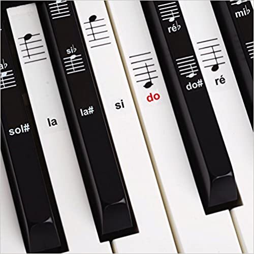 okumak BELFORT® Piyano+Klavye Not Çıkartması 49 | 61 | 76 | 88 Tuş+E-Kitap | Siyah+Beyaz Tuşlar için Komple Piyano Etiketi | C-D-E-F-G-A-H | Kolay Almanca Talimatları