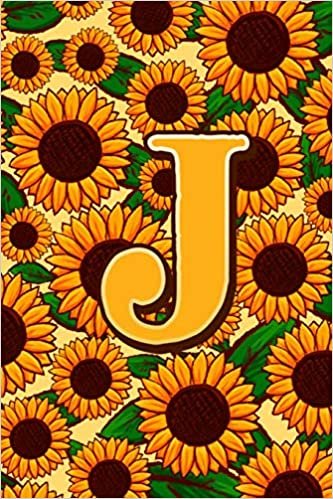 okumak J: Letter J Monogram Sunflowers Notebook &amp; Journal