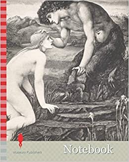 okumak Notebook: Pan and Psyche,1900 After: Sir Edward Burne-Jones (d.1898) Publisher: Berlin Photographic Company, Landscape, 19th Century, Greek Mythology, ... , Female, Male, River, Greek gods