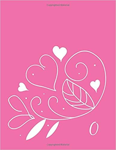 okumak O: Monogram Initial O Journal To Write In For Girls, Women, Teens. Pink Floral Soft Cover, Large 8.5 x 11 Inches (letter size), 110 Pages, Lined