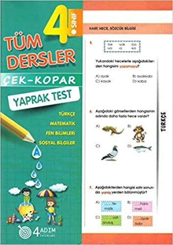 okumak 4. Sınıf Tüm Dersler Çek-Kopar Yaprak Test: Türkçe - Matematik - Fen Bilimleri - Sosyal Bilgiler