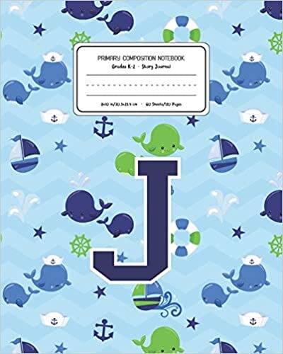 okumak Primary Composition Notebook Grades K-2 Story Journal J: Whale Animal Pattern Primary Composition Book Letter J Personalized Lined Draw and Write ... Boys Exercise Book for Kids Back to School Pr