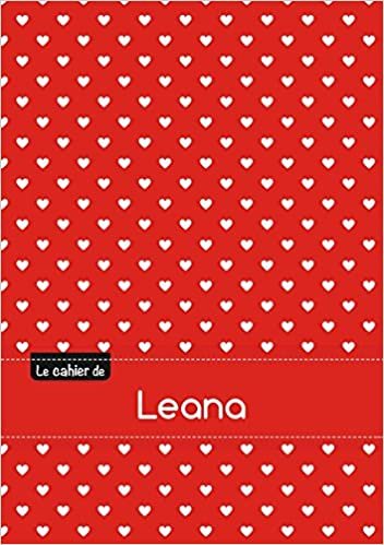 okumak Le cahier de Leana - Petits carreaux, 96p, A5 - Petits c urs (Tout âge)