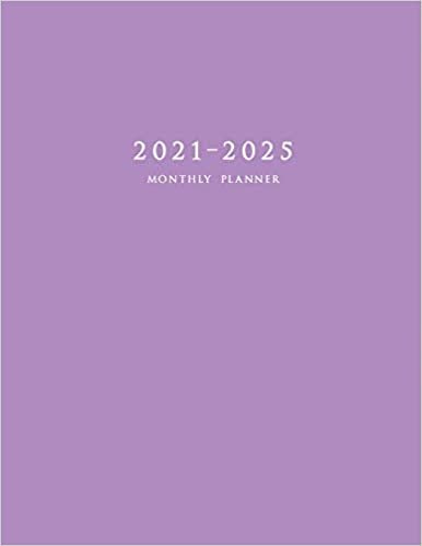 okumak 2021-2025 Monthly Planner: Large Five Year Planner with Purple Cover