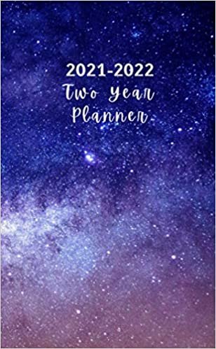 okumak 2-Year Planner: 24 Month Pocket Yearly &amp; Monthly Planner 2021-2022 Calendar. | Year Overview Planner Pages, Phone Book, Contact Log, Password Log, ... , Student. Sweet Full of Stars Night Cove