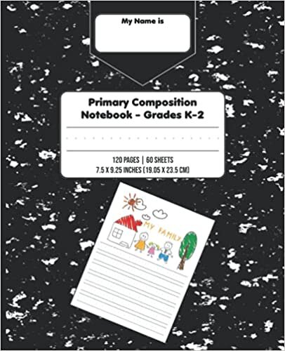 okumak Primary Journal: Grades K-2 Kindergarten Writing Journal, Black Marble: An Amazing Back to School Gift