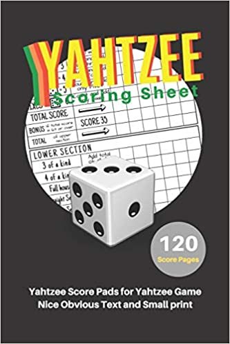okumak Yahtzee Scoring Sheet: V.17 Yahtzee Score Pads for Yahtzee Game Nice Obvious Text and Small print Yahtzee Score Sheets 6 by 9 inch