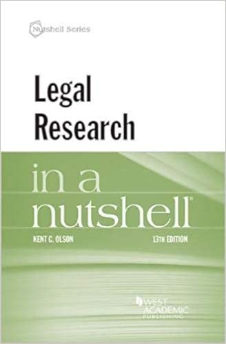 okumak Olson, K: Legal Research in a Nutshell (Nutshell Series)