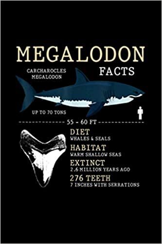 okumak Megalodon T Facts Funny Gift For Shark Lover Notebook Journal 114 Pages 6&#39;&#39;x9&#39;&#39;