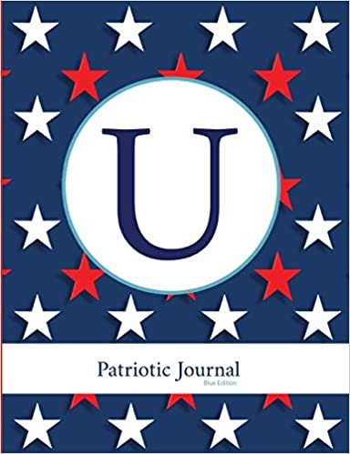 okumak U: Patriotic Journal Blue Edition: Monogram Initial Notebook
