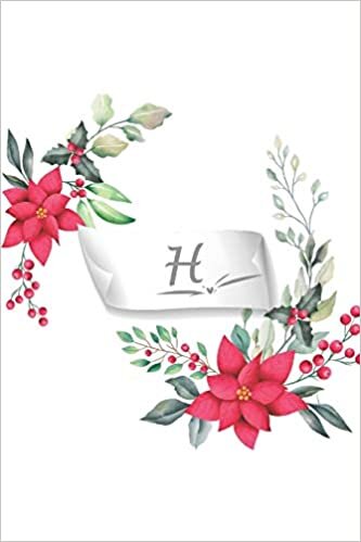 okumak H: pretty lined journal for girls &amp; women, cute initial letter H notebook &amp; diary - floral print