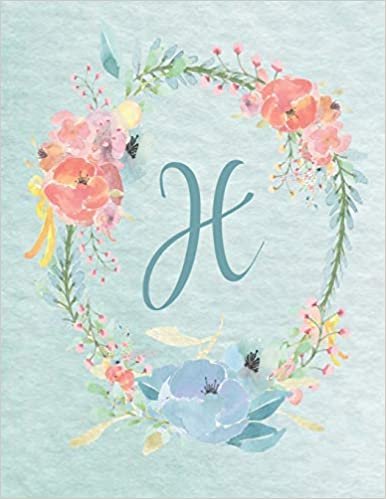 okumak Notebook 8.5”x11” – Letter H – Light Blue and Pink Floral Design: College-ruled, lined format exercise book, Personalized with Initials. ... Notebook 8.5”x11”, Alphabet series, Band 8)