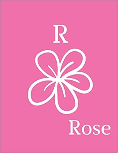 okumak R Rose: Personalized Journal Rose (with initial R). Personalized Name Notebook To Write In For Women, Girls, Girls. Pink Floral Soft Cover, Large ... size), 55 sheets/110 pages lined paper