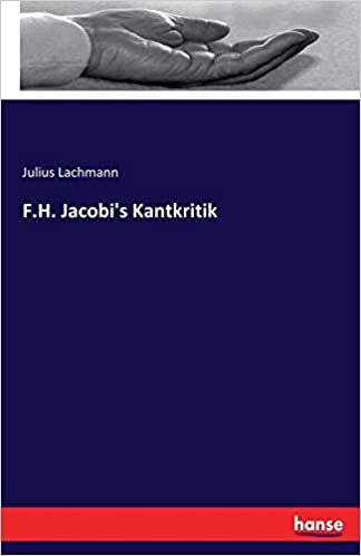 okumak F.H. Jacobi&#39;s Kantkritik