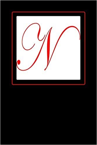 okumak N: Monogrammed Journal with a Stately Red Capital Letter &quot;N&quot; on a White Background