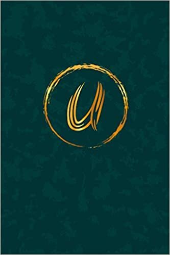 okumak U: Letter U with gold design and green background