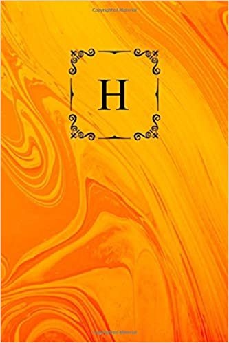okumak H: Modern Black Monogram Letter H Notebook Alphabetical Journal for Writing &amp; Notes, Personalized Diary Monogrammed Gift for Men &amp; Women (6x9 110 Ruled Pages Matte Oil Yellow Cover)