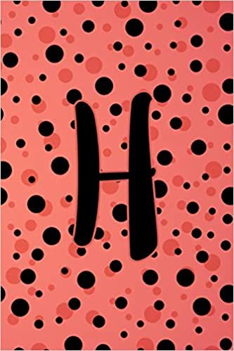 okumak H: Letter H Monogram Black Red &amp; Pink Polka Dot Notebook &amp; Journal