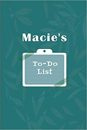 okumak Macie&#39;s To˗Do list: Checklist Notebook | Daily Planner Undated Time Management Notebook