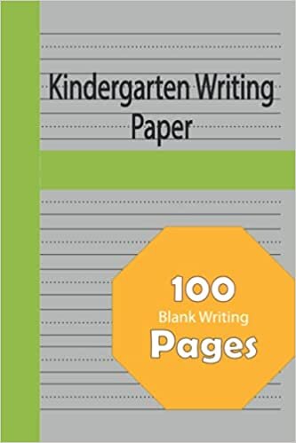 okumak Kindergarten writing paper: Handwriting Practice Paper for Kids - Bumper 100-Page Dotted Line Notebook - For Students Learning to Write Letters - K-3 Students 6x9 inches
