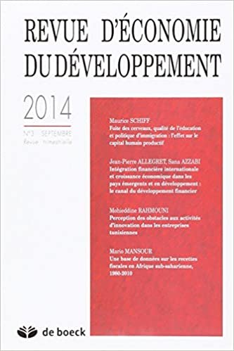 okumak Revue d&#39;économie du développement, N° 3/2014 :