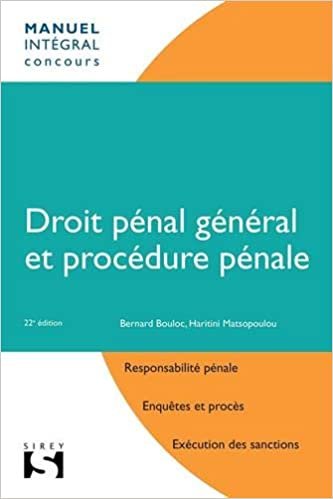 okumak Droit pénal général et procédure pénale - 22e ed. (Intégral concours)
