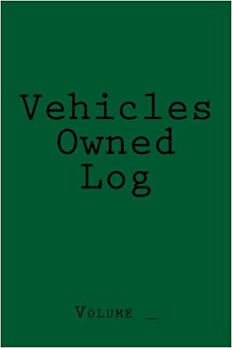okumak Vehicles Owned Log: Green Cover (S M Car Journals)