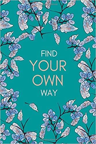 okumak Find Your Own Way: 6x9 Large Print Password Notebook with A-Z Tabs | Medium Book Size | Stylish Painting Floral Design Teal