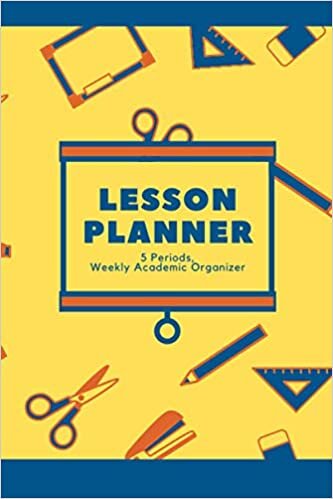 okumak Lesson Planner: 5 Periods, Weekly Academic Organizer, Portable Sized 6&quot;x9&quot;, Simple Lesson Plan for Academy People, Days Horizontally Across the Top c/w Sketchbook, Graph Paper, Ruled Pages