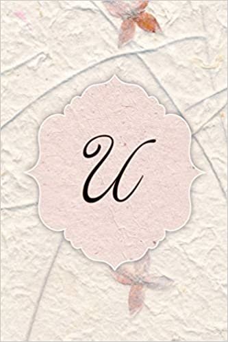 okumak U: Western Wallflower Petal Journal, Monogram Initial Letter U Lined Pages Flower Notebook