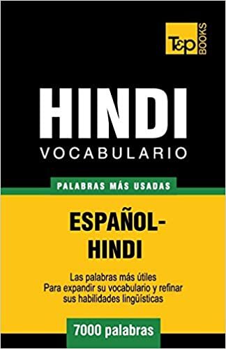okumak Vocabulario Español-Hindi - 7000 palabras más usadas