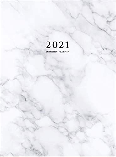 okumak 2021 Monthly Planner: 2021 Planner Monthly 8.5 x 11 with Marble Cover (Volume 3 Hardcover)